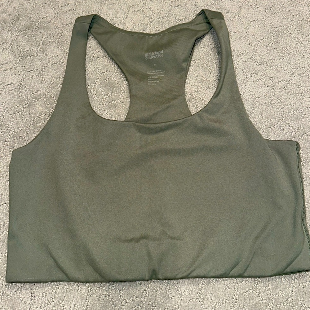 Green Girlfriend Collective sports bra